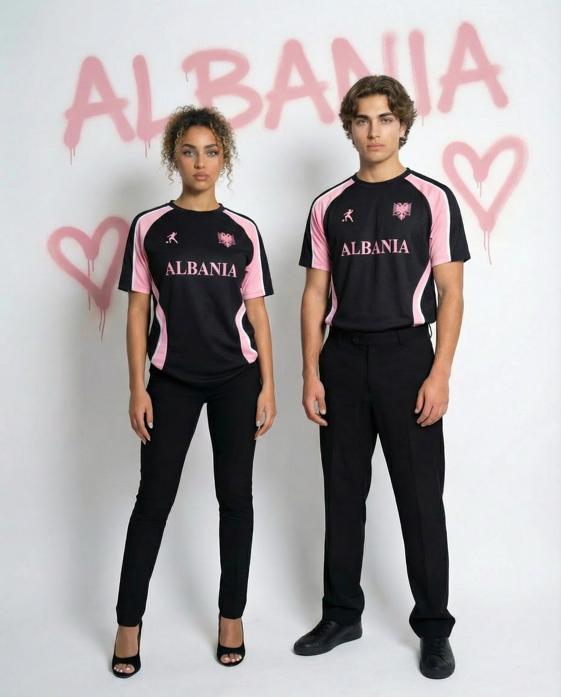 ALBANIA BLACK/PINK/WHITE - LAIB