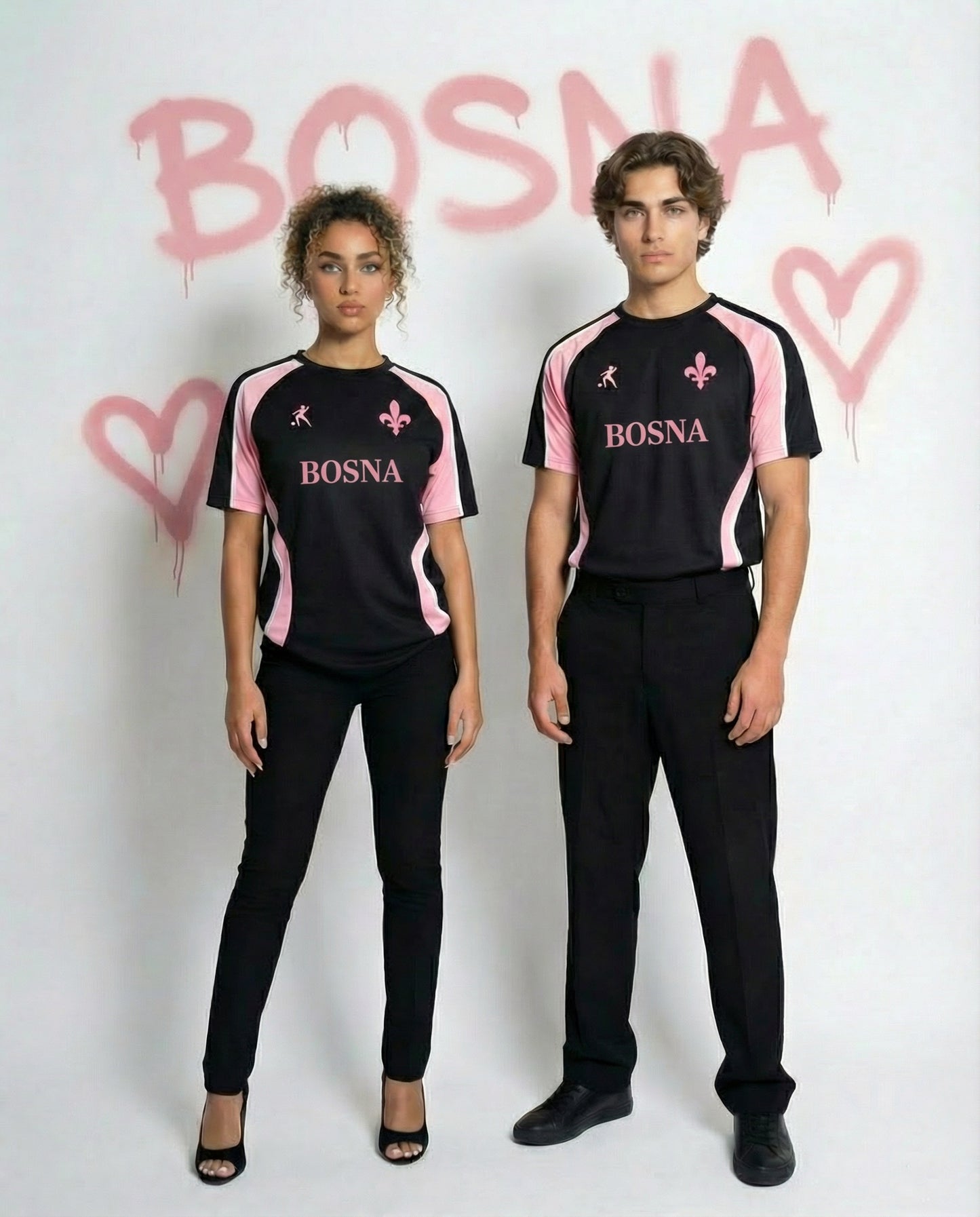 BOSNIA BLACK/PINK/WHITE