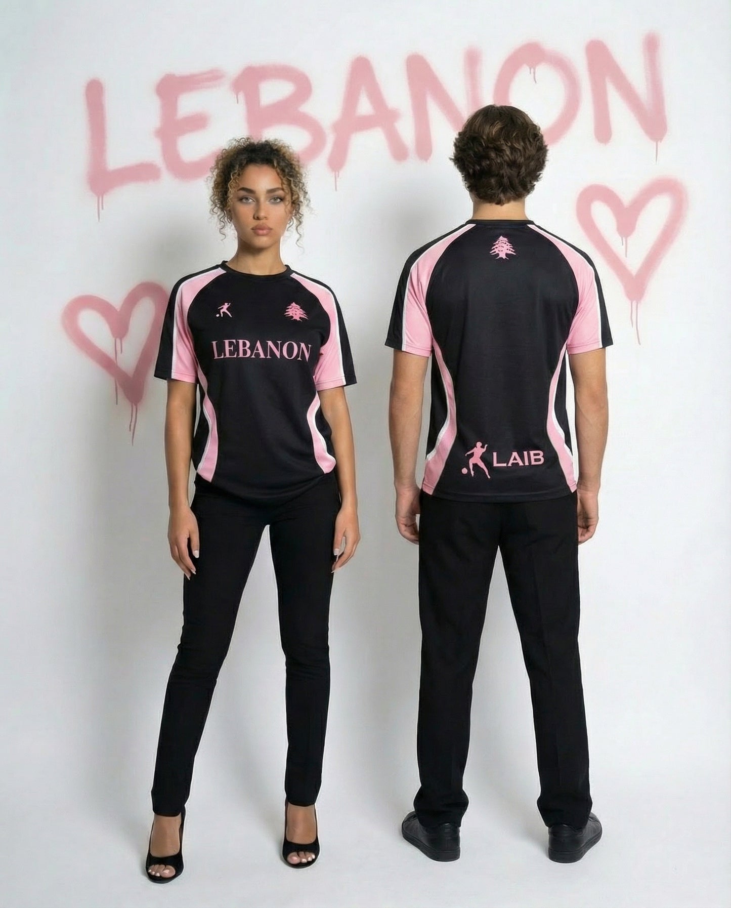 LEBANON BLACK/PINK/WHITE