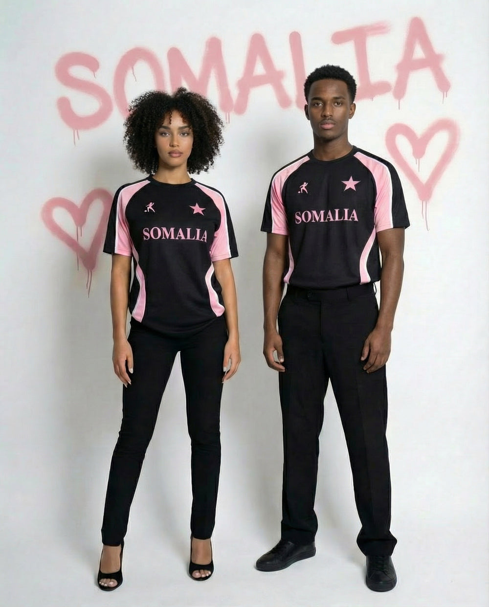 SOMALIA BLACK/PINK/WHITE - LAIB