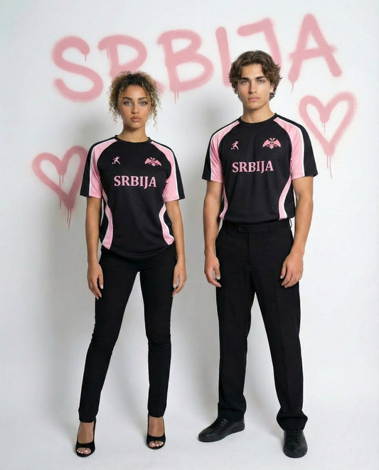 SERBIA BLACK/PINK/WHITE